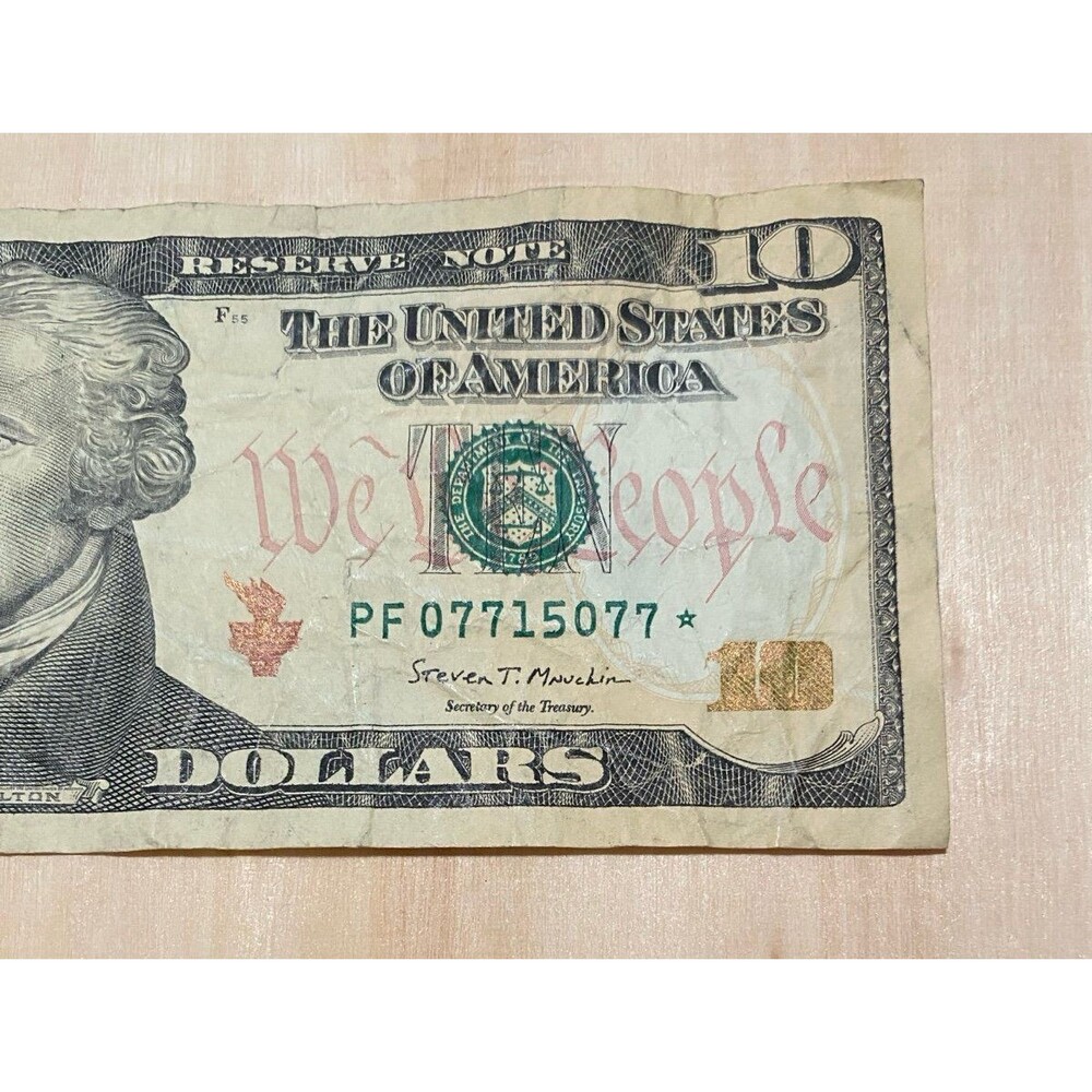 $10 Bookend Star note serial numbers 077 ten dollar bill FancySerial number Cool
